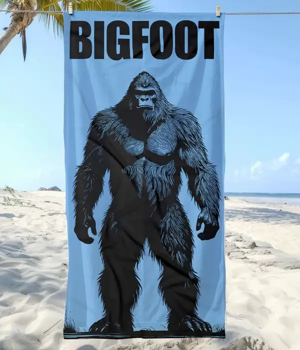 Bigfoot Sasquatch Beach Towel