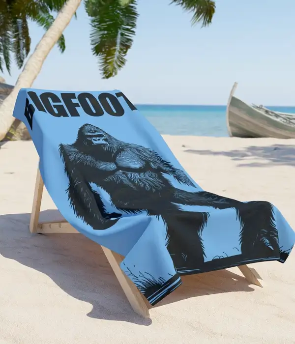 Bigfoot Sasquatch Beach Towel