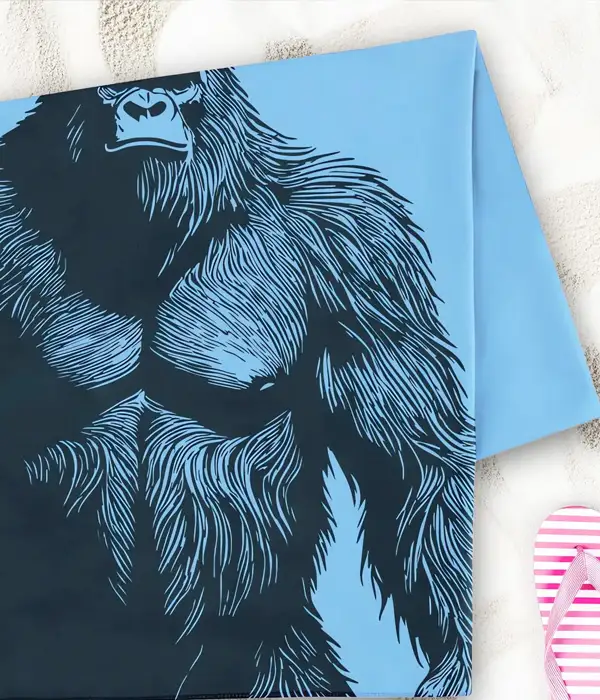 Bigfoot Sasquatch Beach Towel