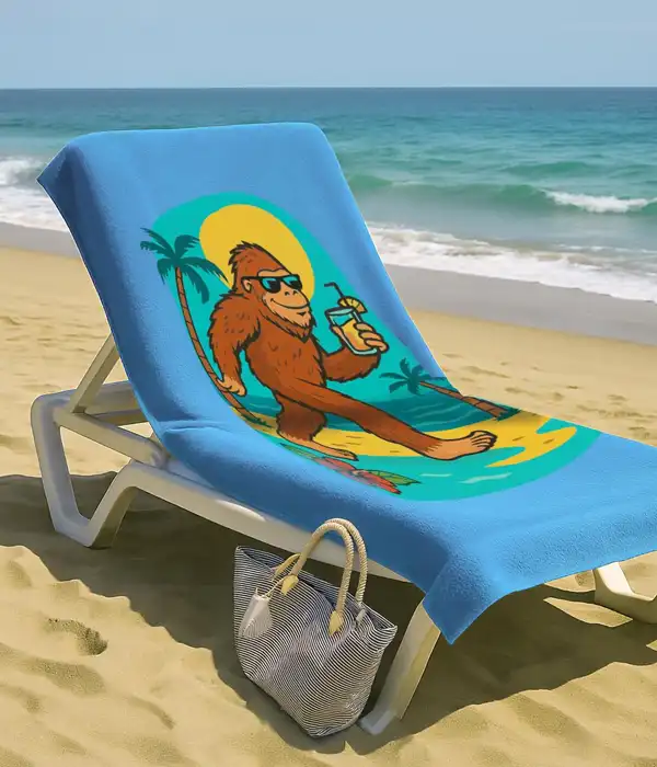 Bigfoot Tropical Beach Towel