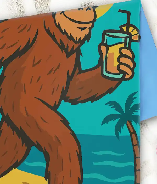 Bigfoot Tropical Beach Towel