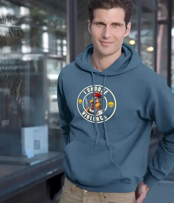 I Choose Violence Rooster Hoodie
