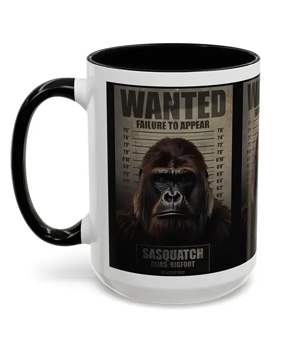 Bigfoot Police Mugshot Coffee Mug