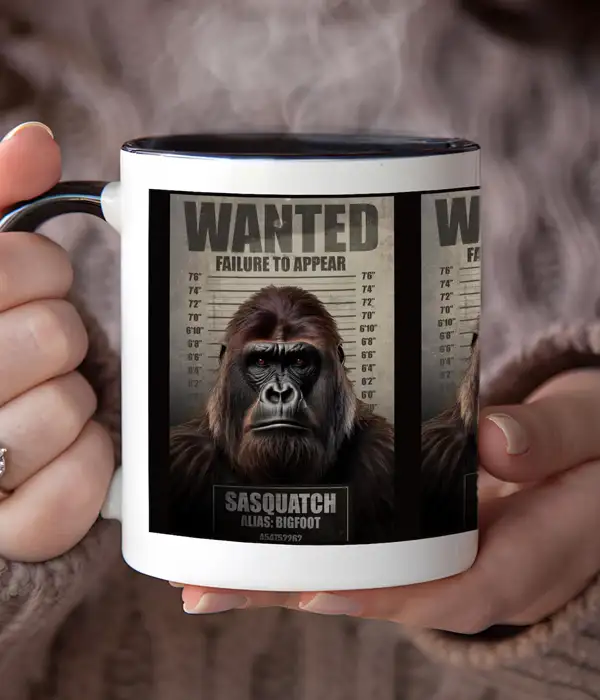 Bigfoot Police Mugshot Coffee Mug