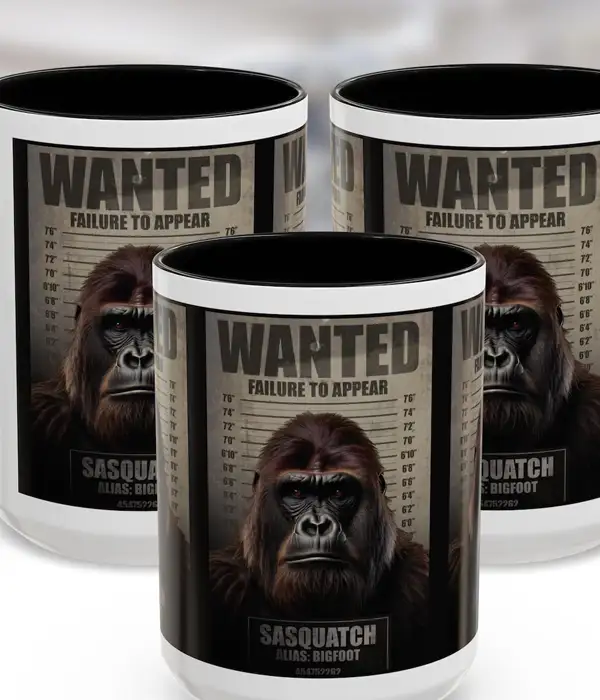 Bigfoot Police Mugshot Coffee Mug