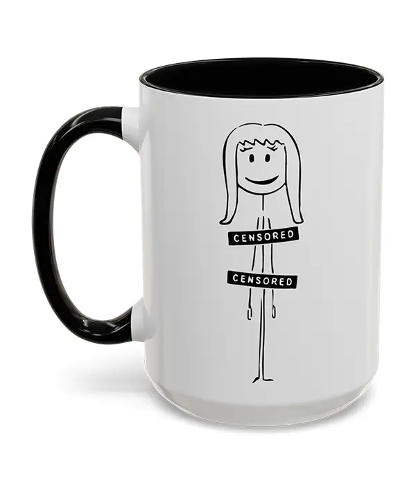 Funny Naked Stick Figure Coffee Mug