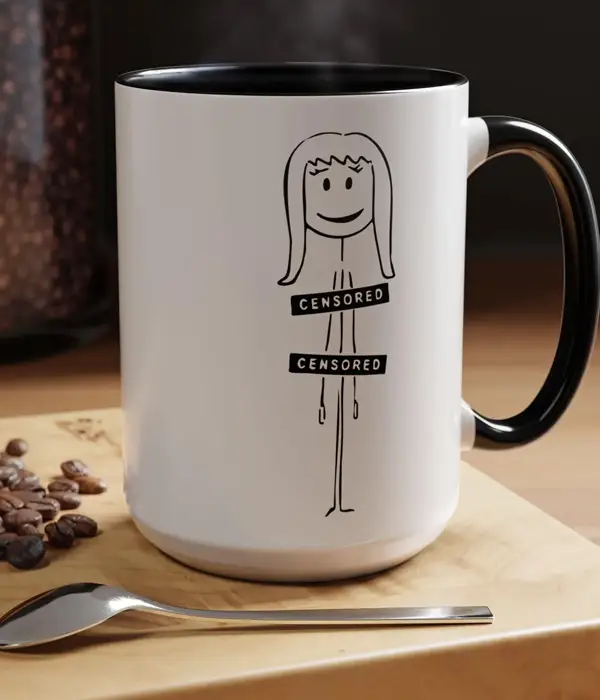 Funny Naked Stick Figure Coffee Mug