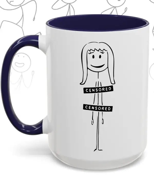 Funny Naked Stick Figure Coffee Mug