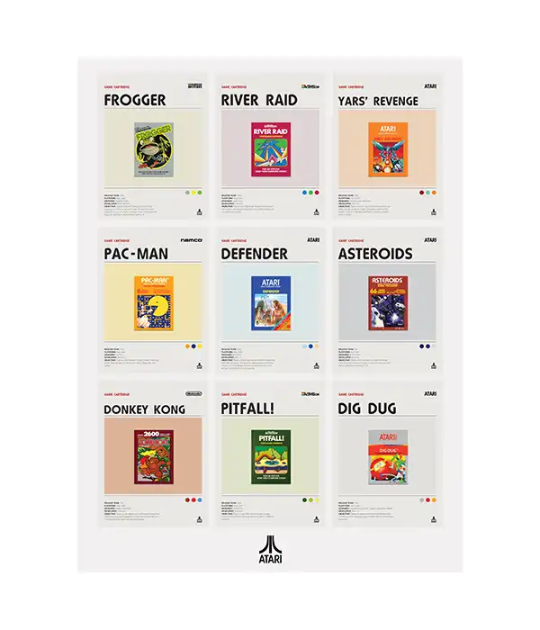 Atari 2600 Game Cover Art Digital Download