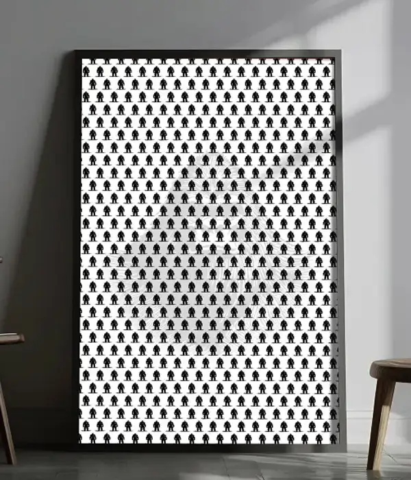 Sasquatch Bigfoot Motif Art Print