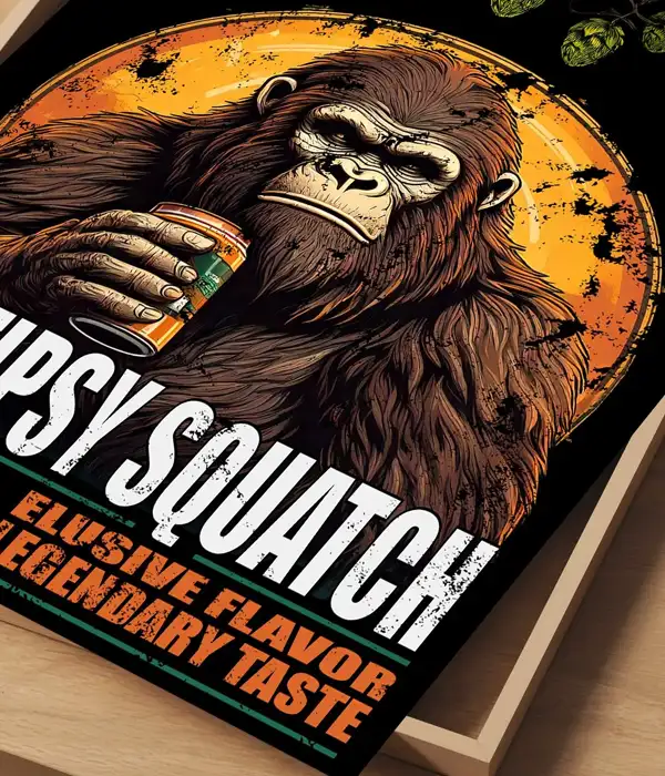 Tipsy Sasquatch Beer Poster Print