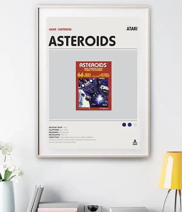 Asteroids Atari 2600 Poster Digital Download