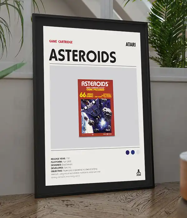 Asteroids Atari 2600 Poster Digital Download