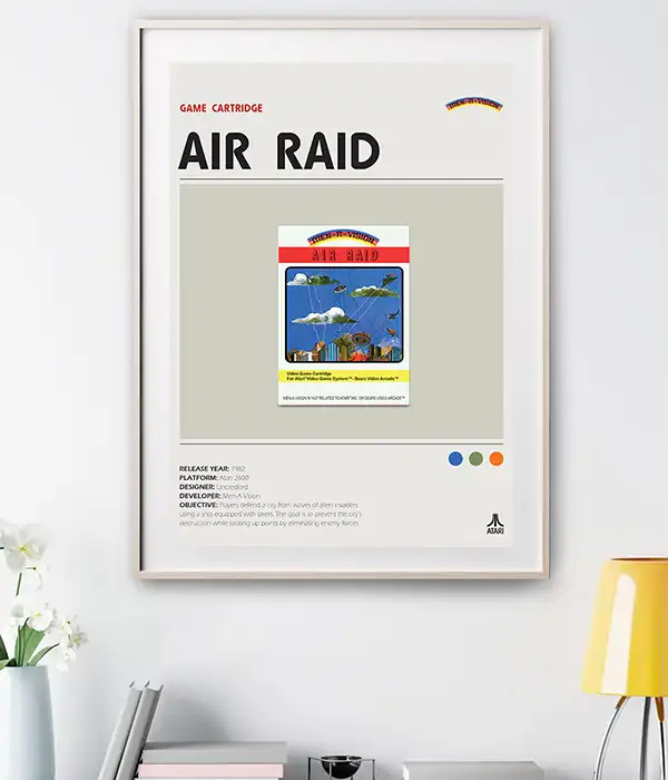 Air Raid Atari 2600 Poster Digital Download