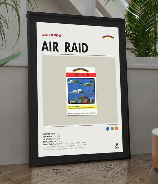Air Raid Atari 2600 Poster Digital Download