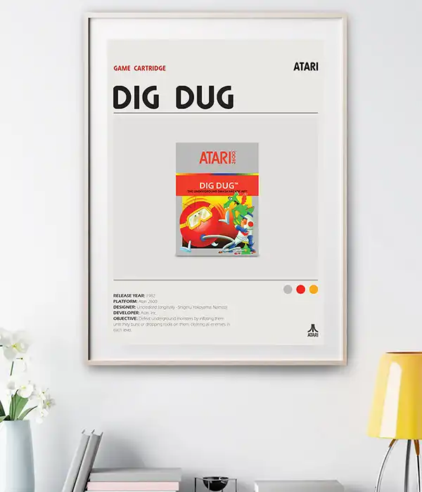 Dig Dug Atari 2600 Poster Digital Download