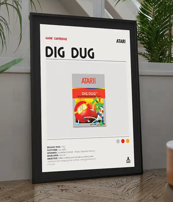 Dig Dug Atari 2600 Poster Digital Download