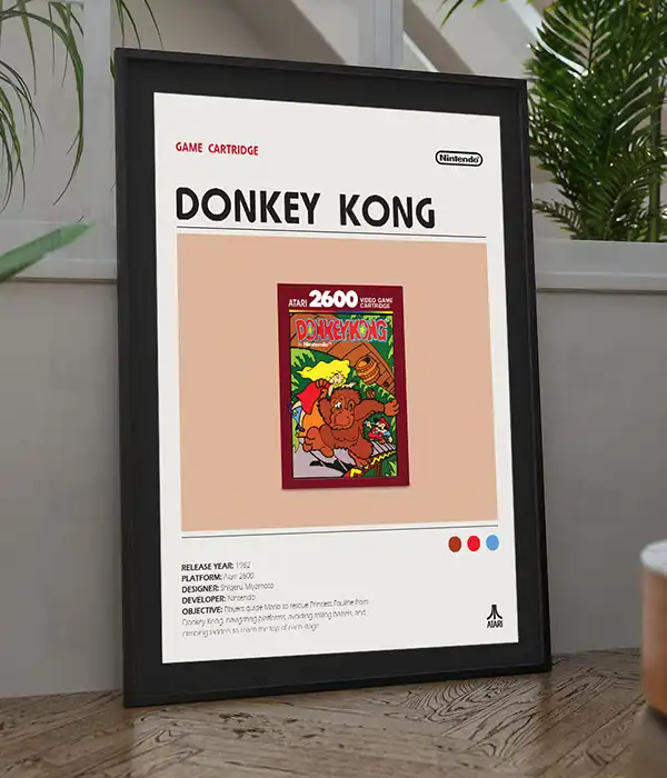 Donkey Kong Atari 2600 Poster Digital Download