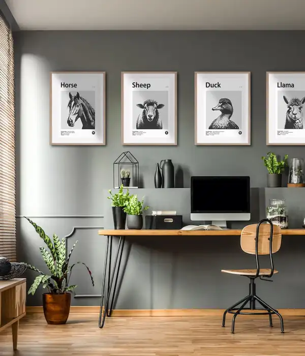 Farm Animal Poster Bundle Digital Download