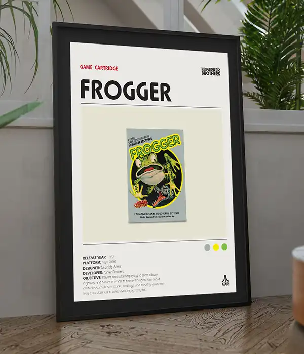 Frogger Atari 2600 Poster Digital Download
