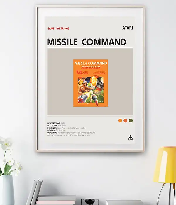 Missile Command Atari 2600 Poster Digital Download