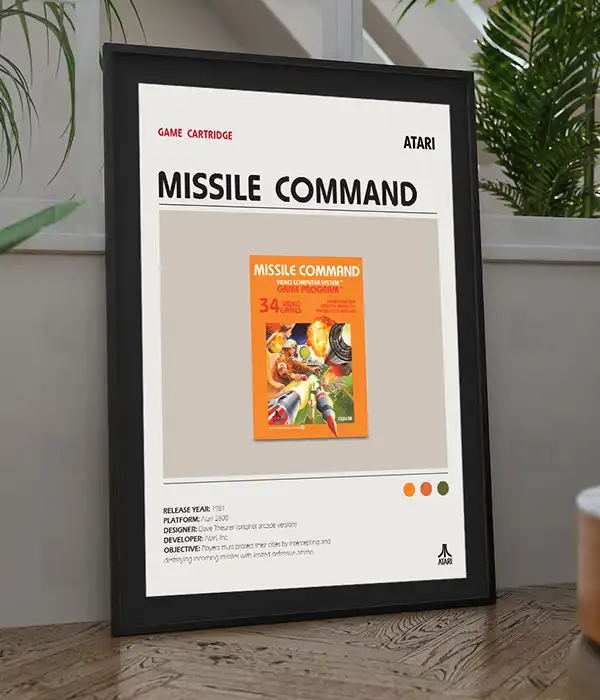 Missile Command Atari 2600 Poster Digital Download