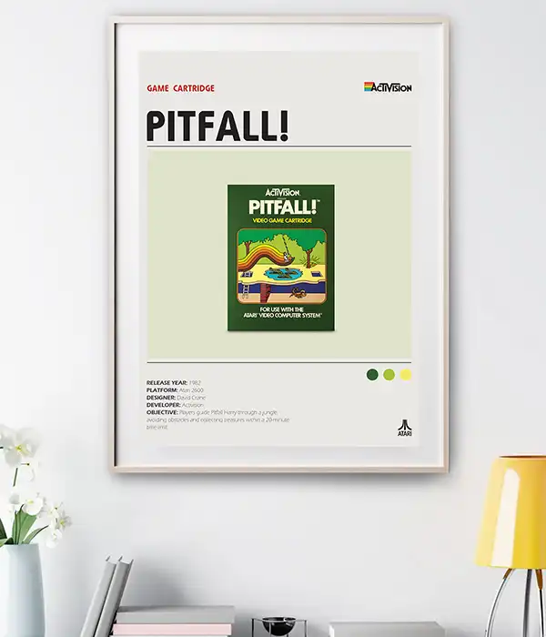 Pitfall! Atari 2600 Poster Digital Download