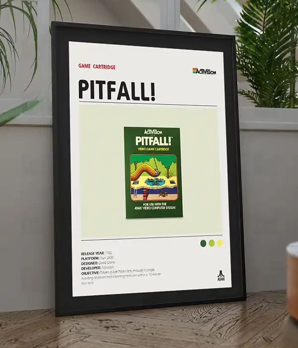 Pitfall! Atari 2600 Poster Digital Download