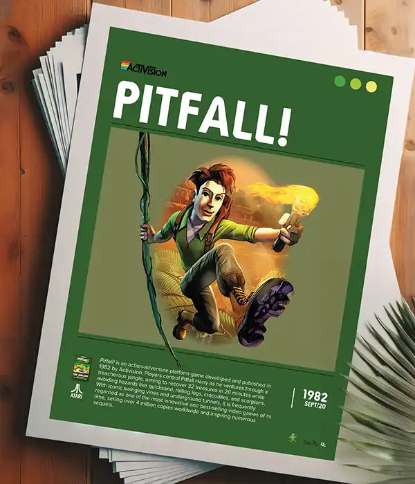 Set of 2 Pitfall Atari Art Prints Digital Download