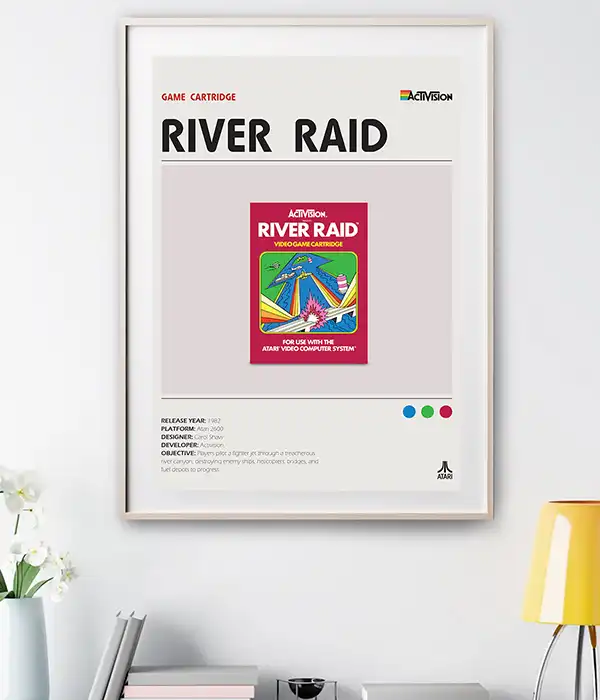 River Raid Atari 2600 Poster Digital Download