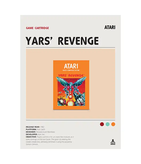 Yars Revenge Atari 2600 Poster Digital Download
