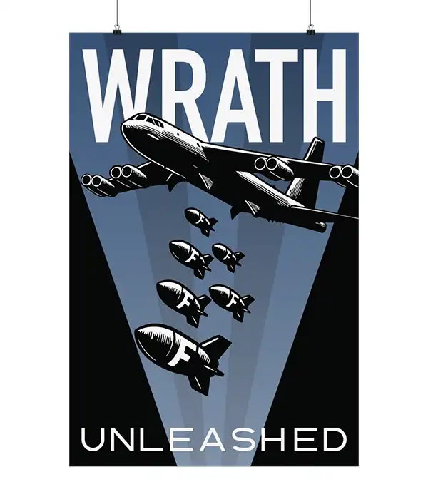 Wrath Unleashed F-Bomb Retro Poster Print