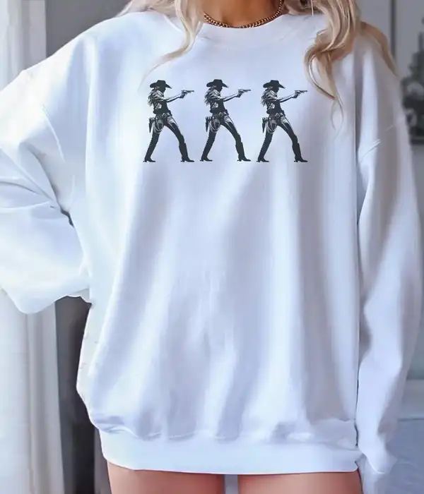 Western Cowgirl Gunslinger Sweatshirt