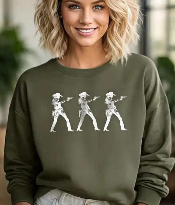 Western Cowgirl Gunslinger Sweatshirt