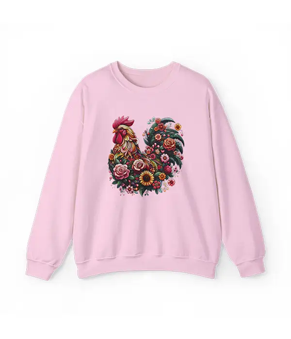 Country Floral Rooster Sweatshirt