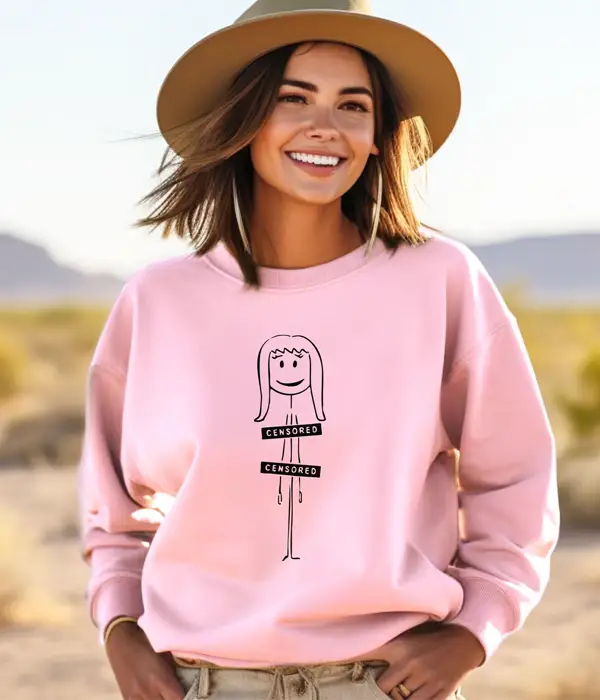 Funny Naked Stick Figure Sweatshirt