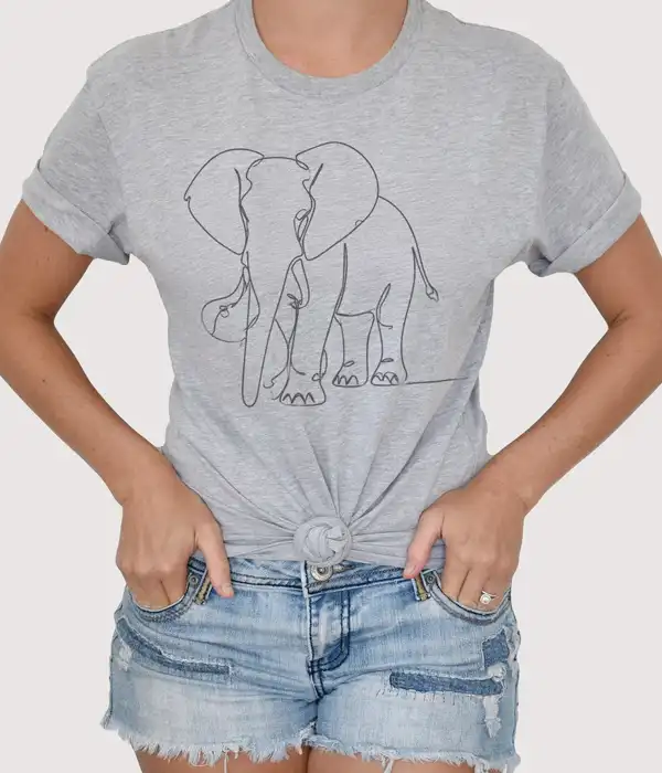 Minimalist Elephant T-Shirt