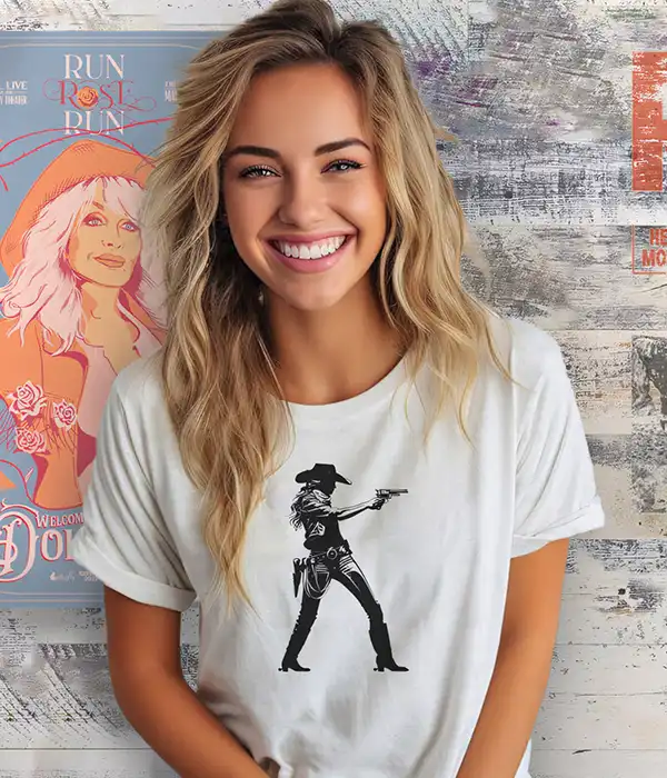 Modern Woman Cowgirl Gunslinger T-Shirt
