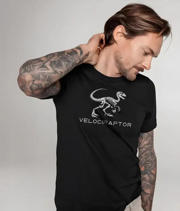 Velociraptor Dinosaur Skeleton T-Shirt