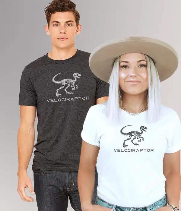 Velociraptor Dinosaur Skeleton T-Shirt