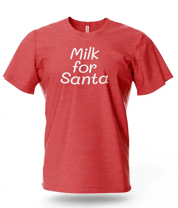 Funny Milk for Santa Graphic T-shirt