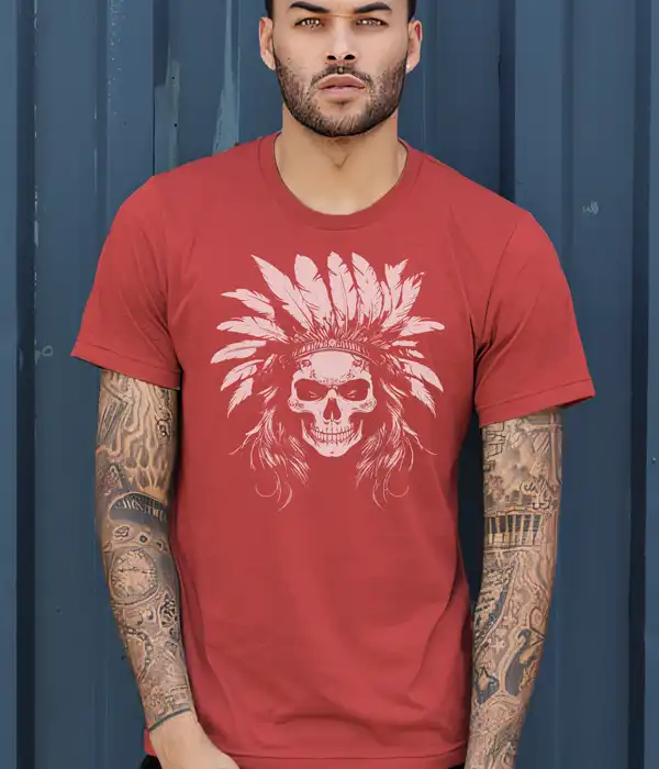 Skull Headdress Graphic T-Shirt