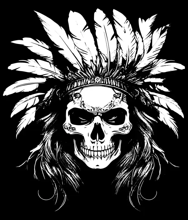 Skull Headdress Graphic T-Shirt