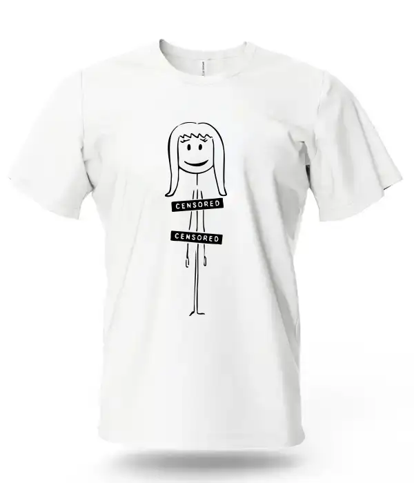 Funny Naked Stick Figure T-Shirt