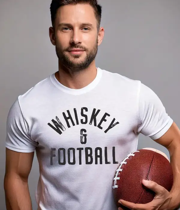 Classic Football and Whiskey T-Shirt
