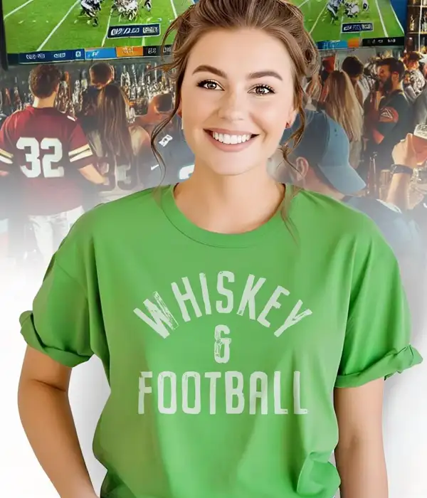 Classic Football and Whiskey T-Shirt